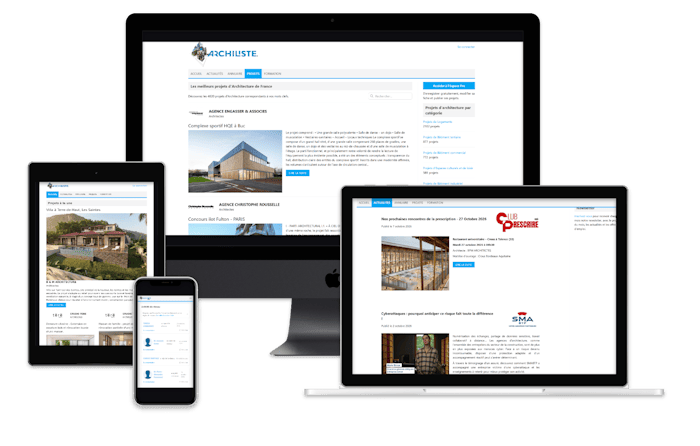 Archiliste sur mobile et ordinateur